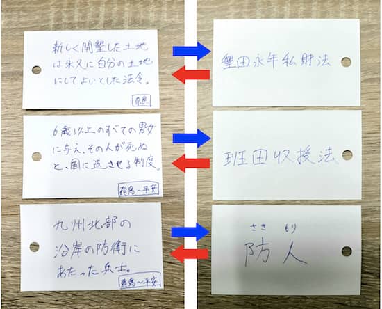 歴史暗記カード