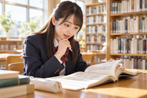 放課後の図書室で漢文の本を開き、「若」の読み方に気づいた高校生